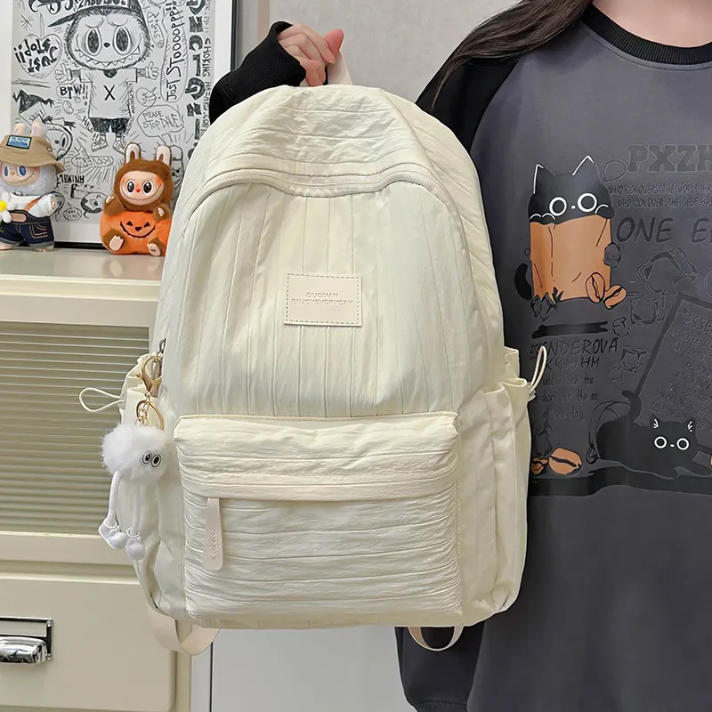 College Style Backpack for Students - Large Capacity Fashion Schoolbag for Junior, Senior High School & University - Casual All-Match Design thumbnail 3