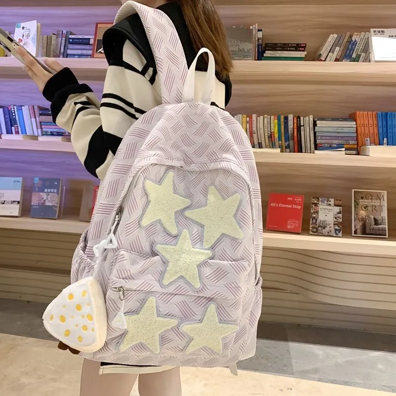 Stylish School Backpack for Teenage Girls & College Students - Lightweight, Durable, Trendy Design - Perfect for Junior High, Senior High & University - 2025 New Arrival thumbnail 8