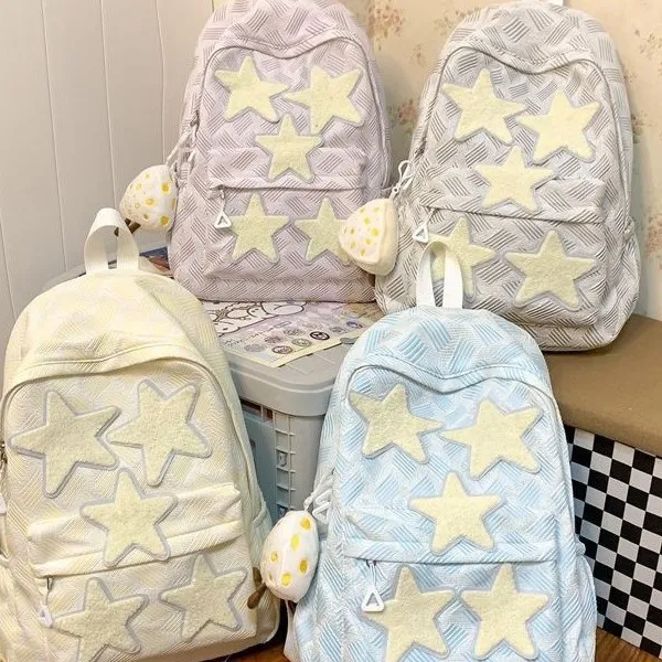 Stylish School Backpack for Teenage Girls & College Students - Lightweight, Durable, Trendy Design - Perfect for Junior High, Senior High & University - 2025 New Arrival thumbnail 4