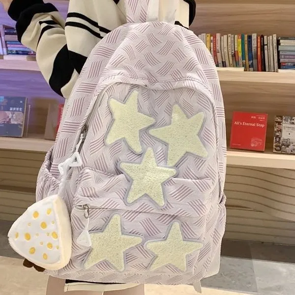 Stylish School Backpack for Teenage Girls & College Students - Lightweight, Durable, Trendy Design - Perfect for Junior High, Senior High & University - 2025 New Arrival thumbnail 2