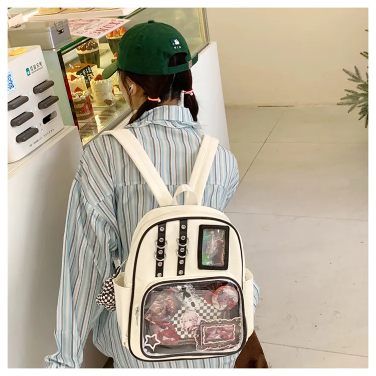 Women's Transparent Backpack 2025 - Large Capacity PU Shoulder Bag for College Students - Stylish, Durable, and Comfortable showcase 13