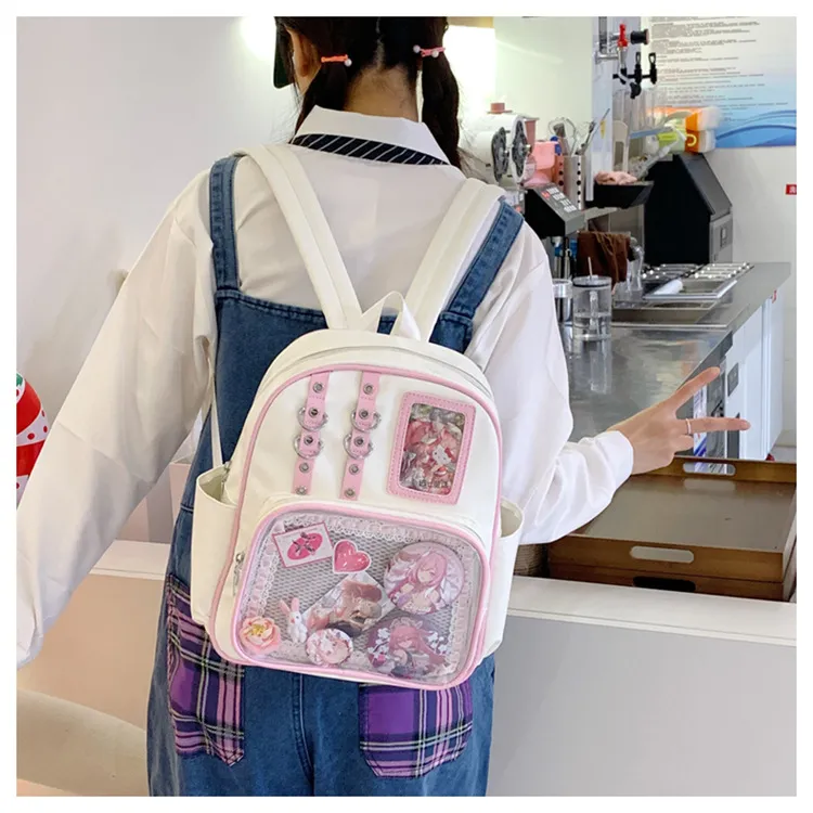 Women's Transparent Backpack 2025 - Large Capacity PU Shoulder Bag for College Students - Stylish, Durable, and Comfortable showcase 16