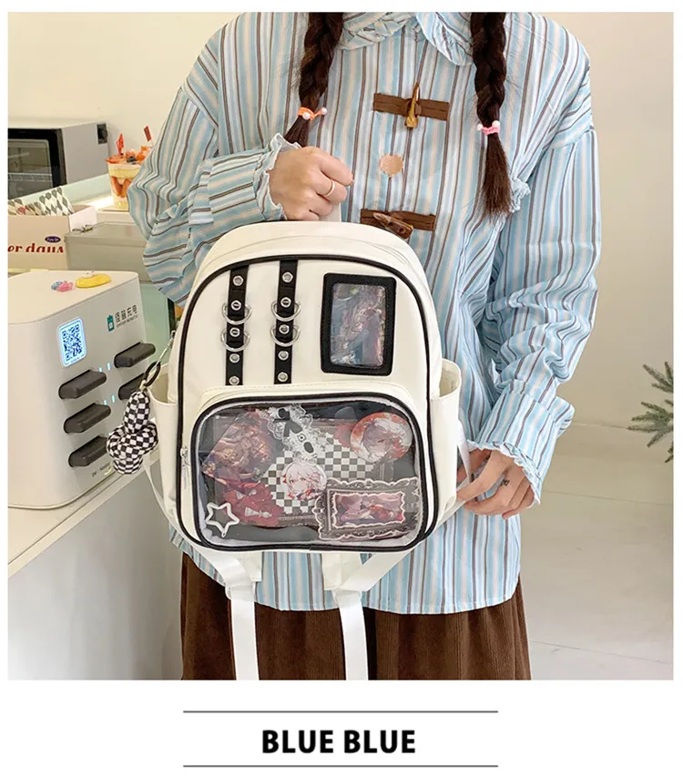 Women's Transparent Backpack 2025 - Large Capacity PU Shoulder Bag for College Students - Stylish, Durable, and Comfortable showcase 10