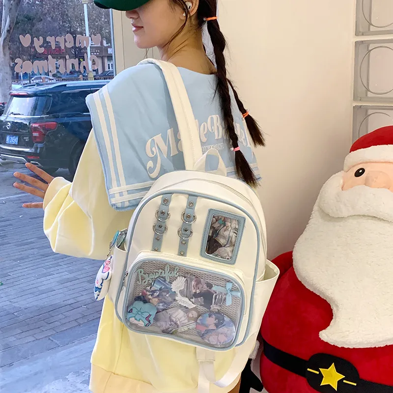 Women's Transparent Backpack 2025 - Large Capacity PU Shoulder Bag for College Students - Stylish, Durable, and Comfortable thumbnail 8