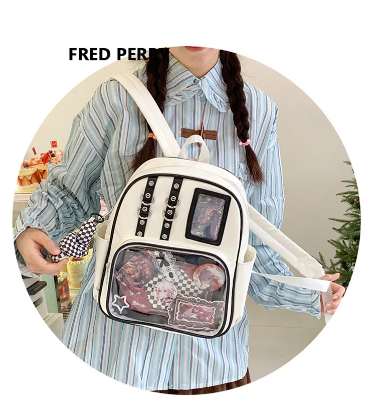 Women's Transparent Backpack 2025 - Large Capacity PU Shoulder Bag for College Students - Stylish, Durable, and Comfortable showcase 9