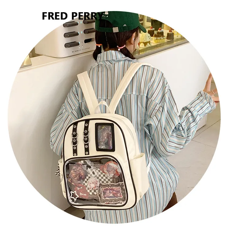 Women's Transparent Backpack 2025 - Large Capacity PU Shoulder Bag for College Students - Stylish, Durable, and Comfortable showcase 12