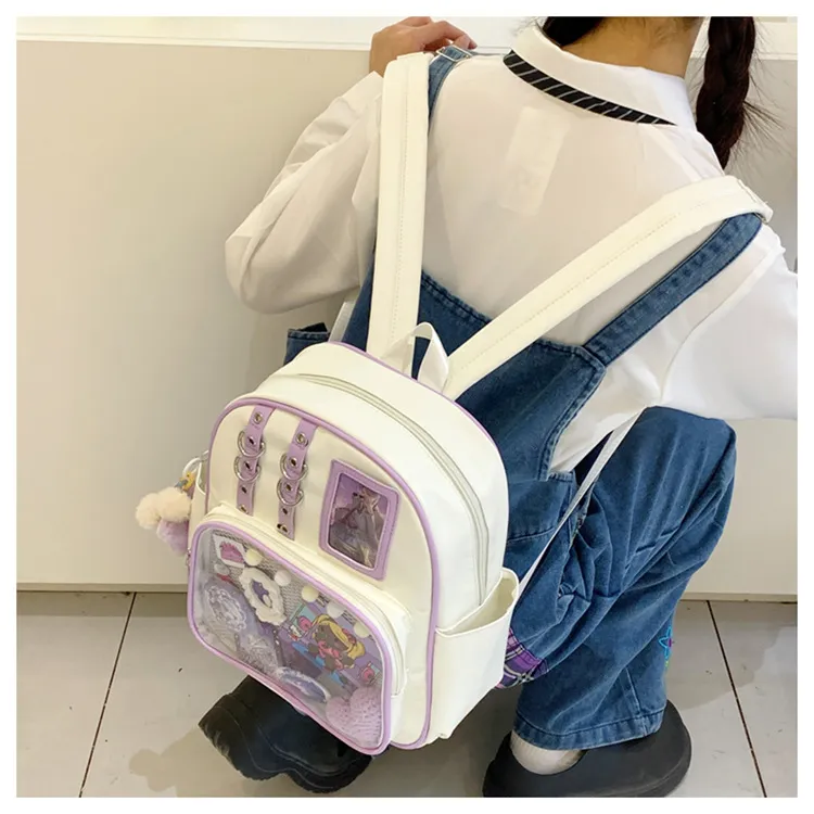 Women's Transparent Backpack 2025 - Large Capacity PU Shoulder Bag for College Students - Stylish, Durable, and Comfortable showcase 20