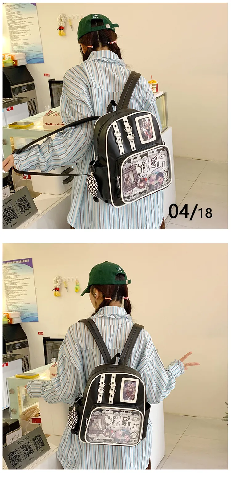 Women's Transparent Backpack 2025 - Large Capacity PU Shoulder Bag for College Students - Stylish, Durable, and Comfortable showcase 11