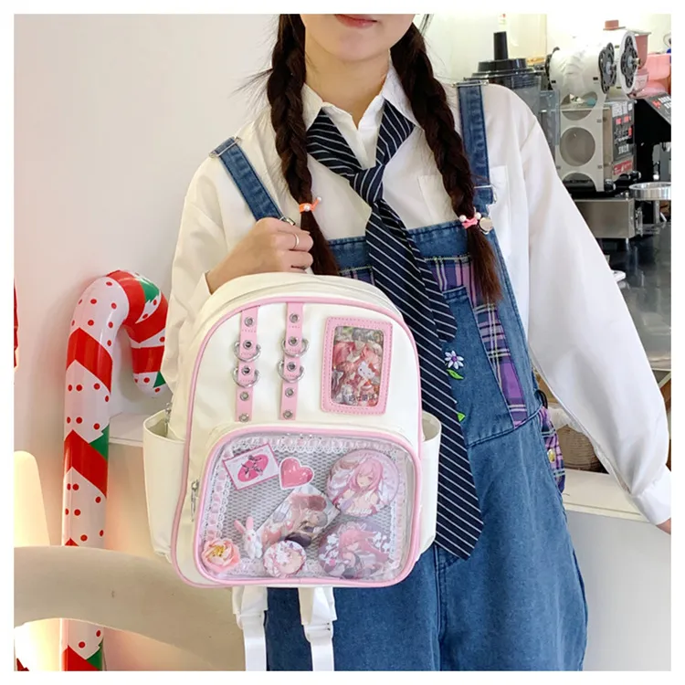 Women's Transparent Backpack 2025 - Large Capacity PU Shoulder Bag for College Students - Stylish, Durable, and Comfortable showcase 18