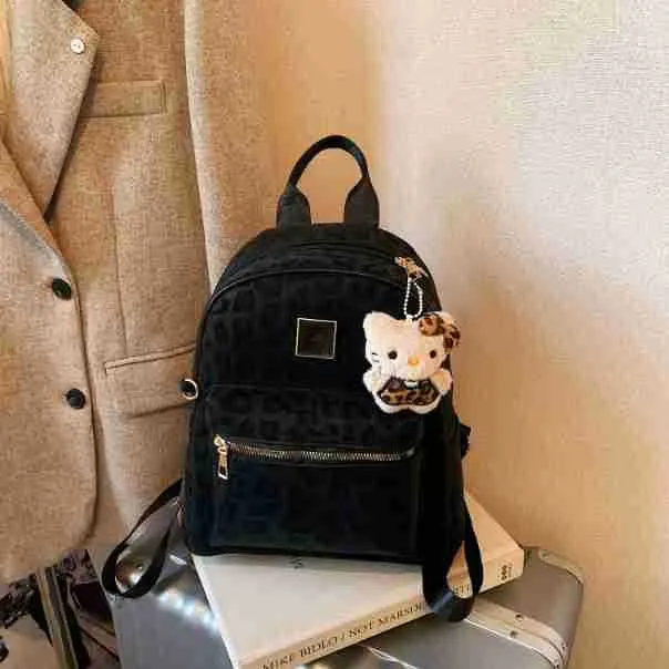 Leopard Print Backpack Lightweight Small Trendy Large Capacity Shoulder Bag Women's Travel Commute Bag thumbnail 6