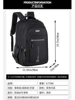 Large Capacity Men's Business Backpack for Laptop, Travel, and School - High School and Middle School Students - Durable and Stylish showcase 9