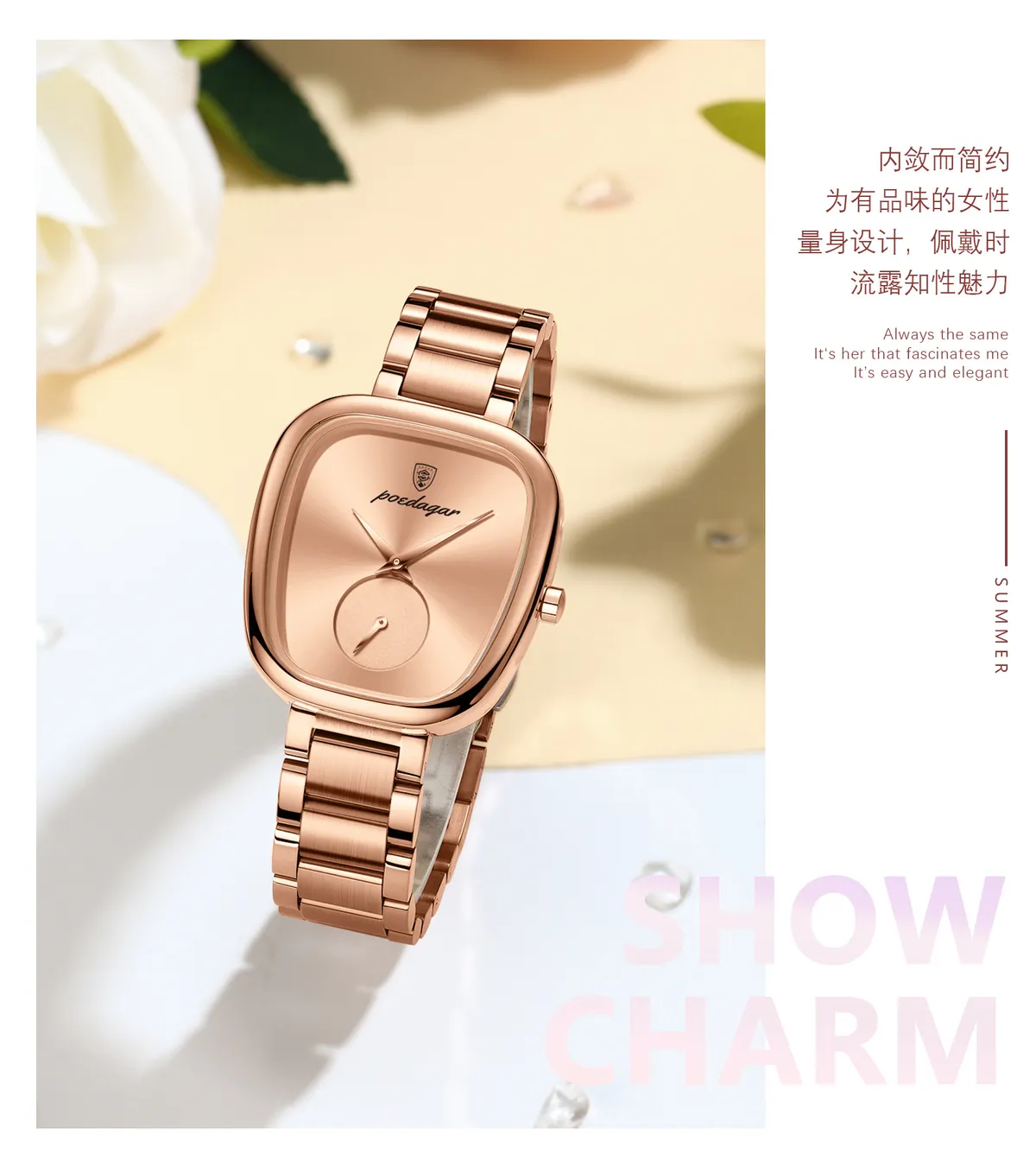 Women's Luxury Quartz Wristwatch Waterproof Fashion Watch by Poedagar/Beidaqia - Elegant Ladies Dress Watch for Everyday Wear, Business, and Special Occasions showcase 9
