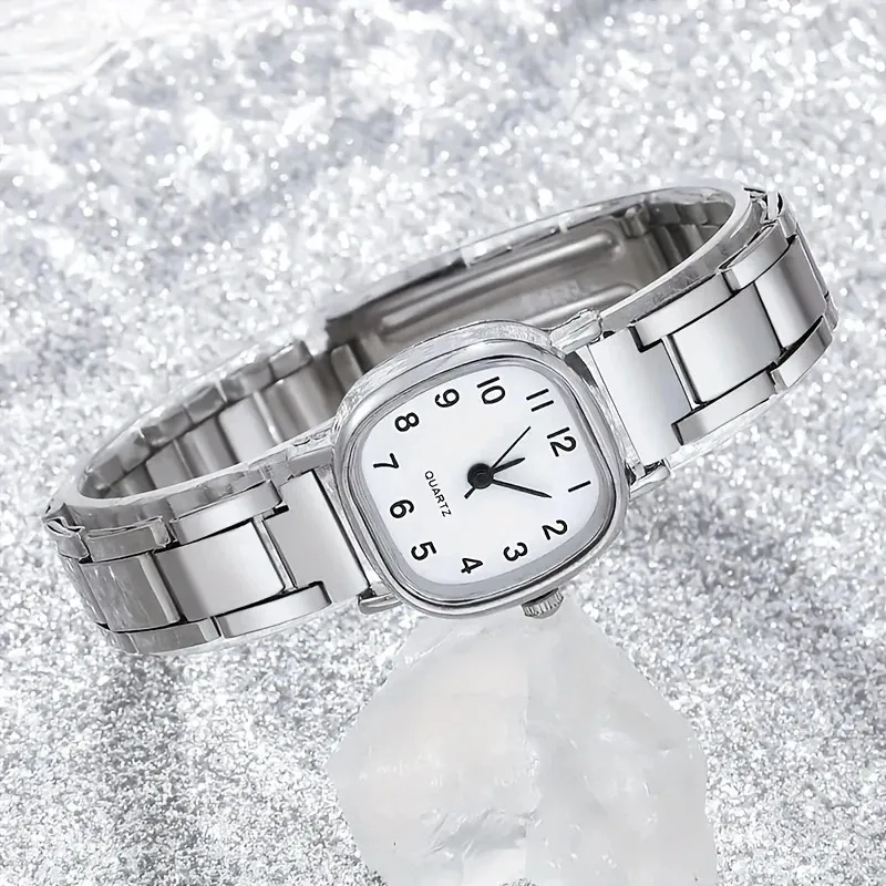 Women's Watch Girls Niche High-End Stainless Steel Band Casual Fashion Student Bracelet Watch Elegant Ladies Wristwatch Timepiece Gift showcase 5