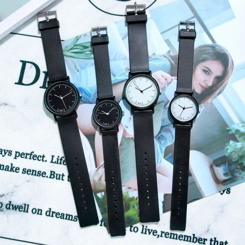 Stylish Korean Style Couple's Watch for Students - Simple Fashionable Sports Casual Retro College Style Wristwatch for Men and Women showcase 4