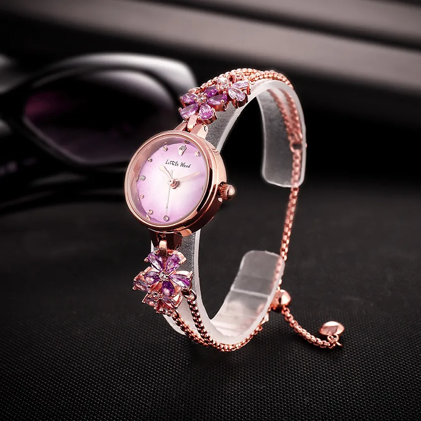 Women's Violet Quartz Watch - Elegant, Waterproof, Fashionable Bracelet Watch for Ladies, High-End Niche Design, Light Luxury Style, Decorative Wristwatch thumbnail 3