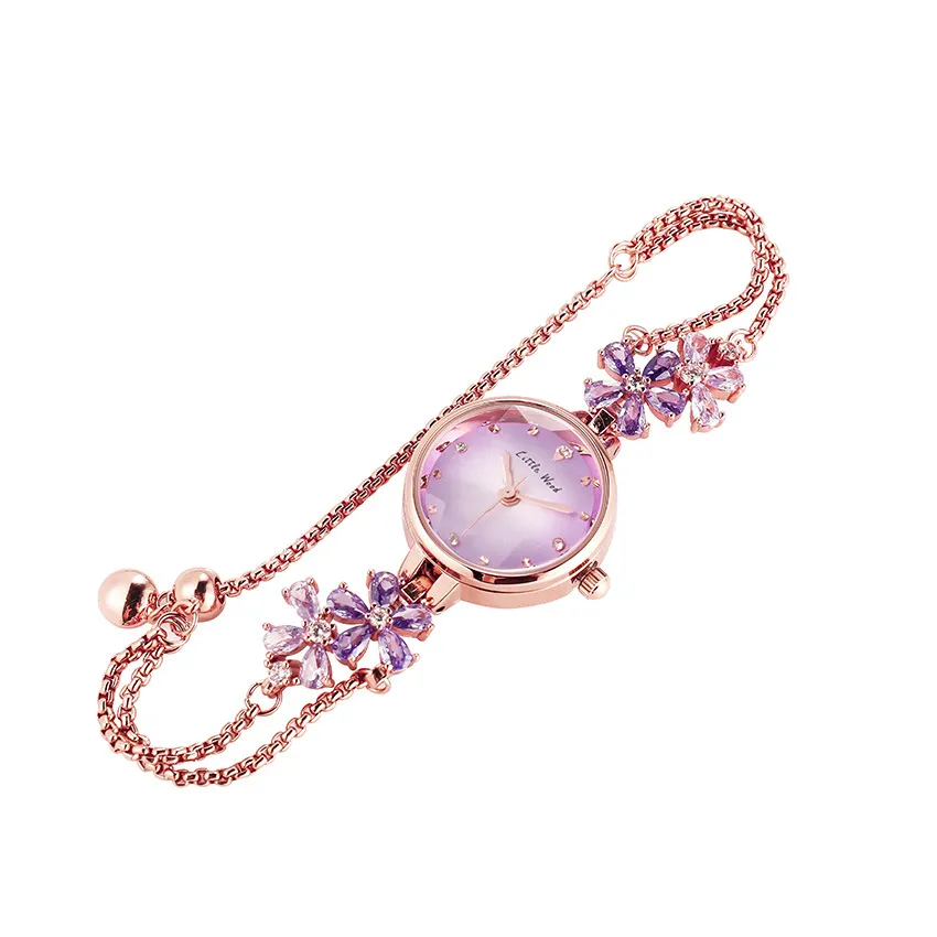 Women's Violet Quartz Watch - Elegant, Waterproof, Fashionable Bracelet Watch for Ladies, High-End Niche Design, Light Luxury Style, Decorative Wristwatch thumbnail 5