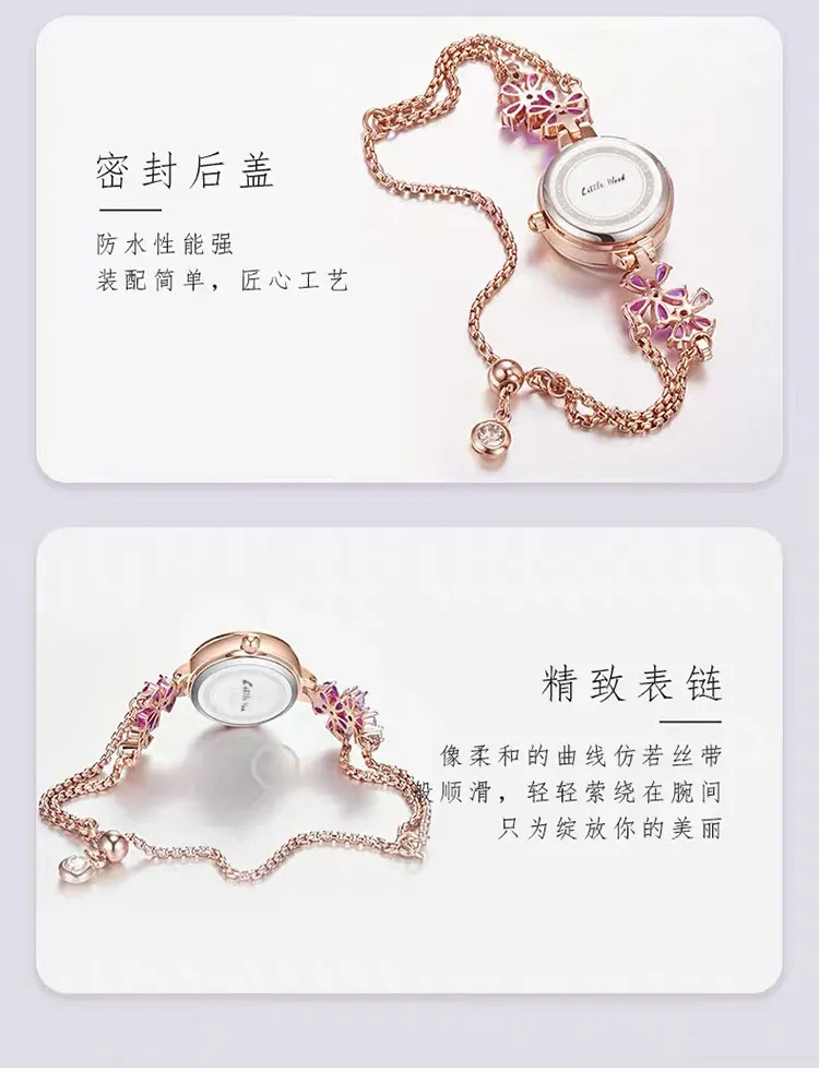 Women's Violet Quartz Watch - Elegant, Waterproof, Fashionable Bracelet Watch for Ladies, High-End Niche Design, Light Luxury Style, Decorative Wristwatch showcase 16
