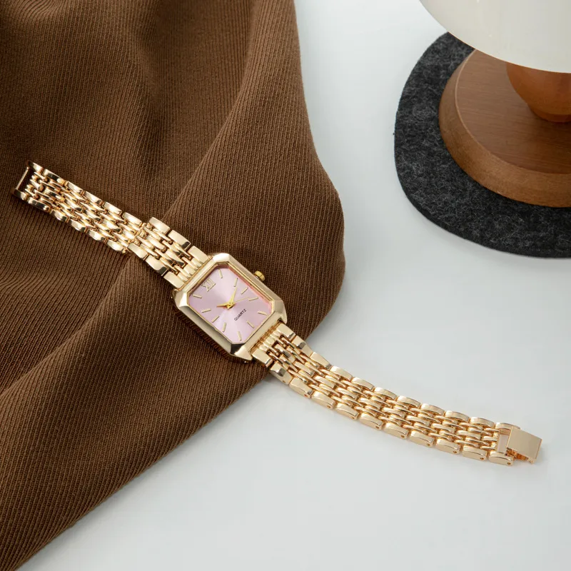 Women's Square Quartz Watch with Stainless Steel Band - Simple, Versatile, Fashionable, Light Luxury Wristwatch for Everyday Wear showcase 5