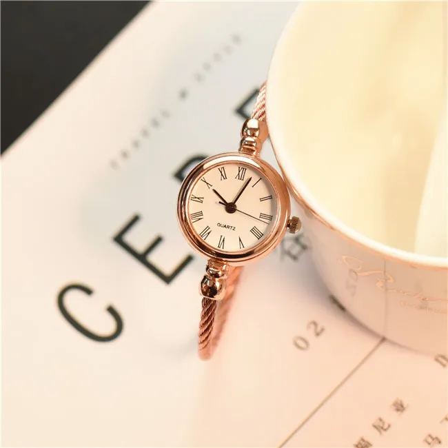 Women's Casual Quartz Watch - Small, Simple, Trendy K-Style Wristwatch with Bracelet - Perfect for Students and Everyday Wear thumbnail 2