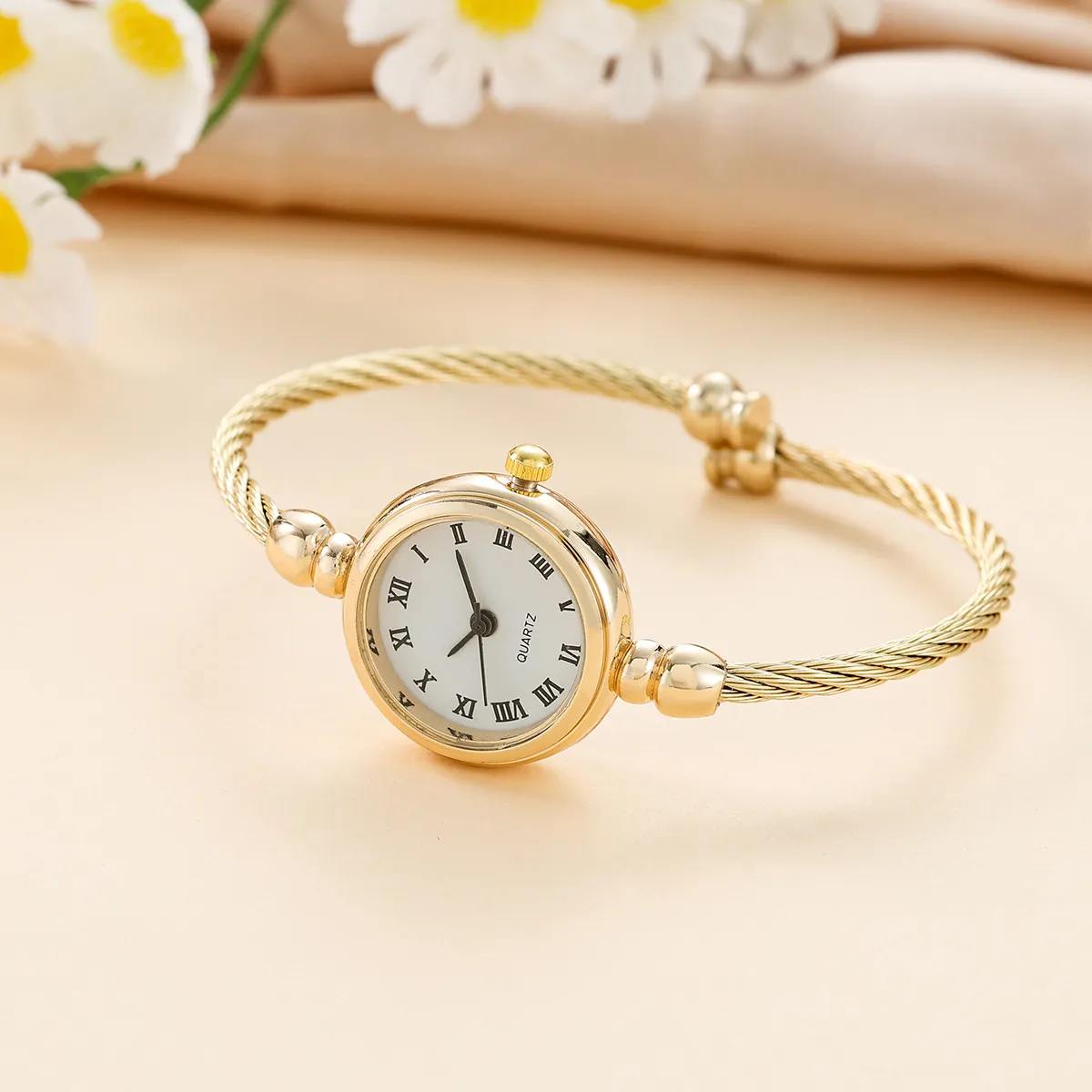 Women's Casual Quartz Watch - Small, Simple, Trendy K-Style Wristwatch with Bracelet - Perfect for Students and Everyday Wear thumbnail 9
