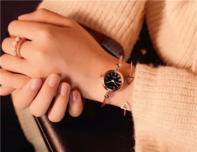 Women's Casual Quartz Watch - Small, Simple, Trendy K-Style Wristwatch with Bracelet - Perfect for Students and Everyday Wear showcase 4