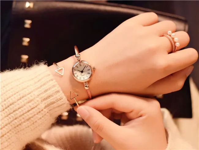 Women's Casual Quartz Watch - Small, Simple, Trendy K-Style Wristwatch with Bracelet - Perfect for Students and Everyday Wear showcase 11