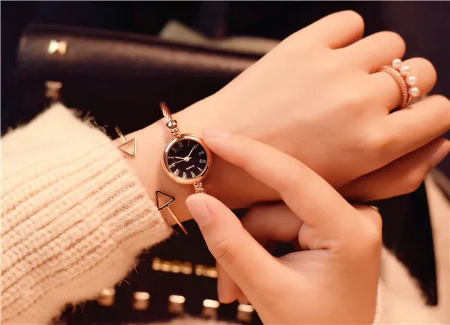 Women's Casual Quartz Watch - Small, Simple, Trendy K-Style Wristwatch with Bracelet - Perfect for Students and Everyday Wear showcase 6