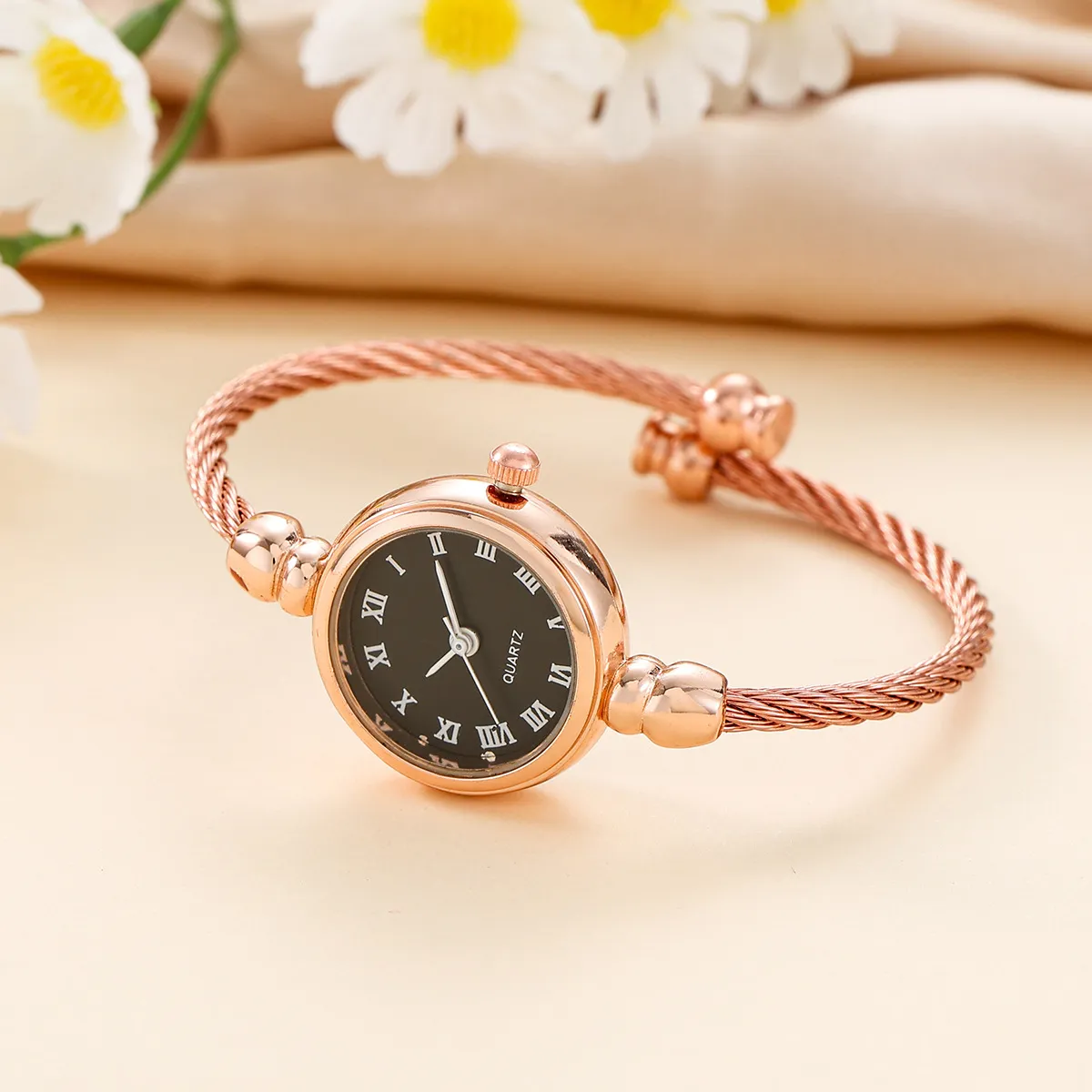 Women's Casual Quartz Watch - Small, Simple, Trendy K-Style Wristwatch with Bracelet - Perfect for Students and Everyday Wear thumbnail 10