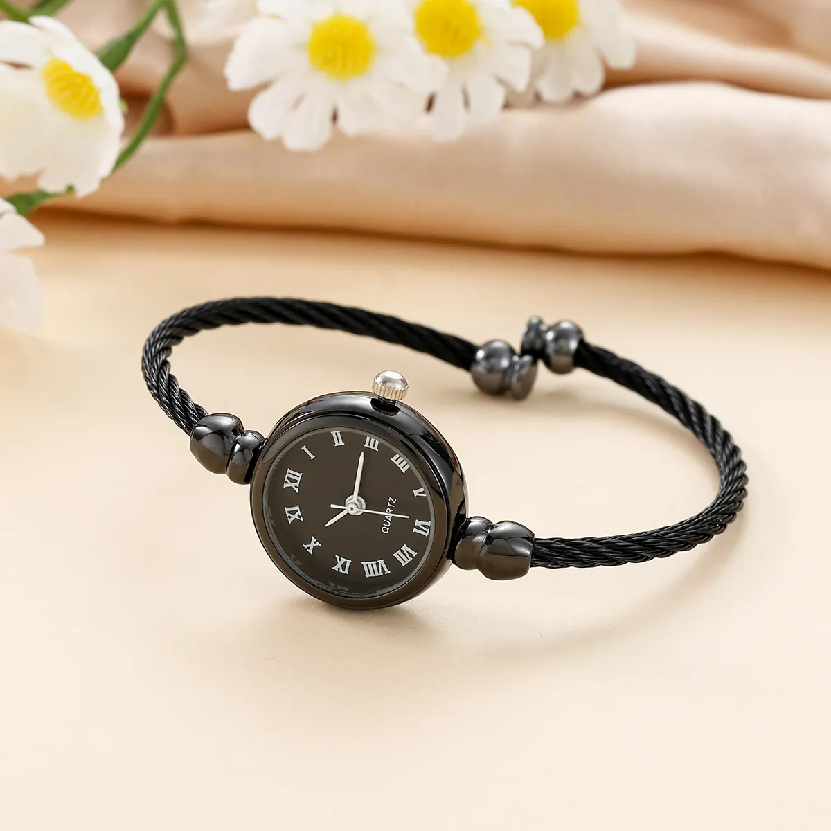 Women's Casual Quartz Watch - Small, Simple, Trendy K-Style Wristwatch with Bracelet - Perfect for Students and Everyday Wear thumbnail 7