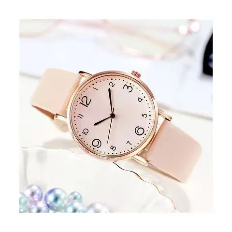 Women's Quartz Watch Simple Fashion Korean Style Large Number Student Watch Elegant Ladies Wristwatch Casual Dress Watch Gift for Her thumbnail 1