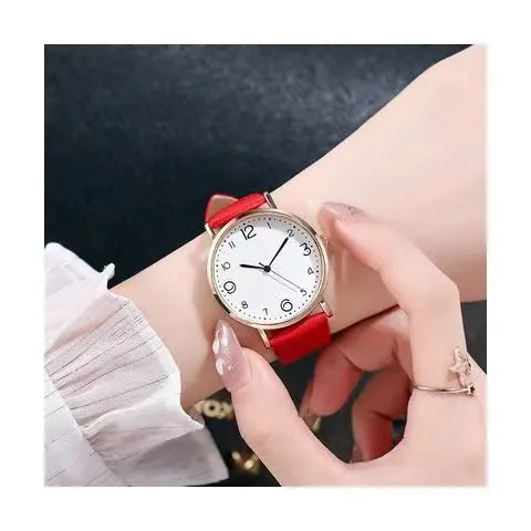 Women's Quartz Watch Simple Fashion Korean Style Large Number Student Watch Elegant Ladies Wristwatch Casual Dress Watch Gift for Her thumbnail 4