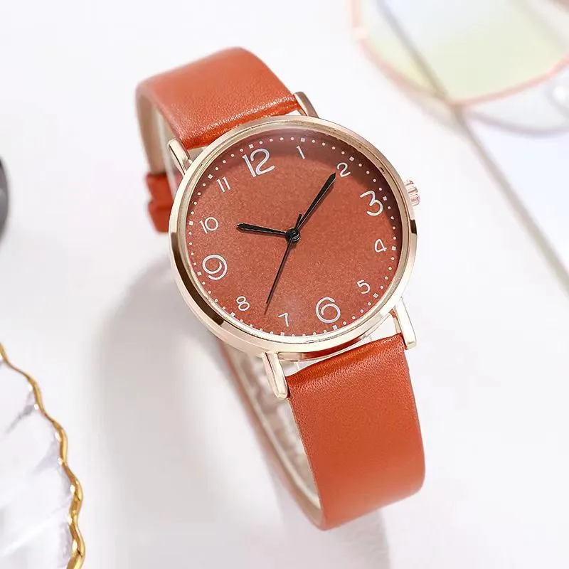 Women's Quartz Watch Simple Fashion Korean Style Large Number Student Watch Elegant Ladies Wristwatch Casual Dress Watch Gift for Her thumbnail 2