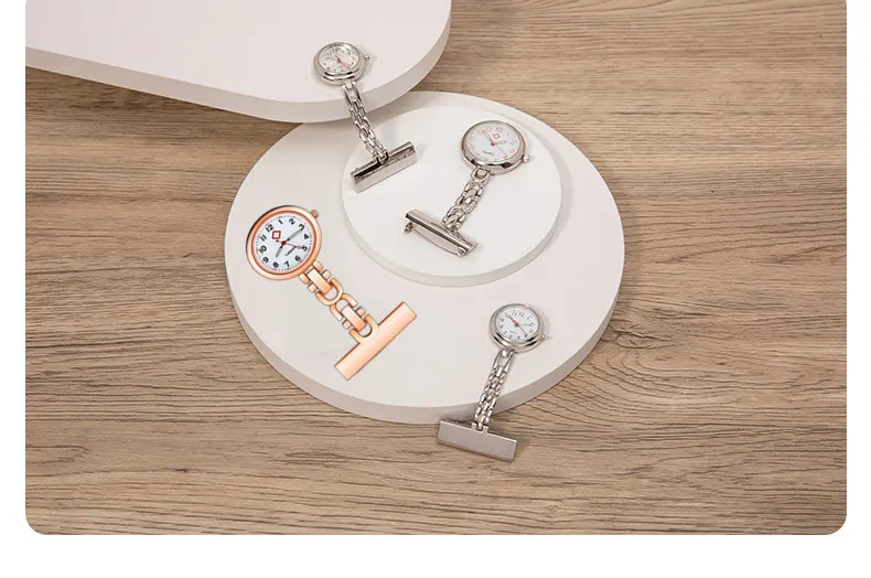 Nurse Pocket Watch with Luminous Needle, Women's Quartz Watch, Cute Student Pin Watch, Medical Professional Timepiece, Easy Read Dial, Uniform Accessory showcase 10