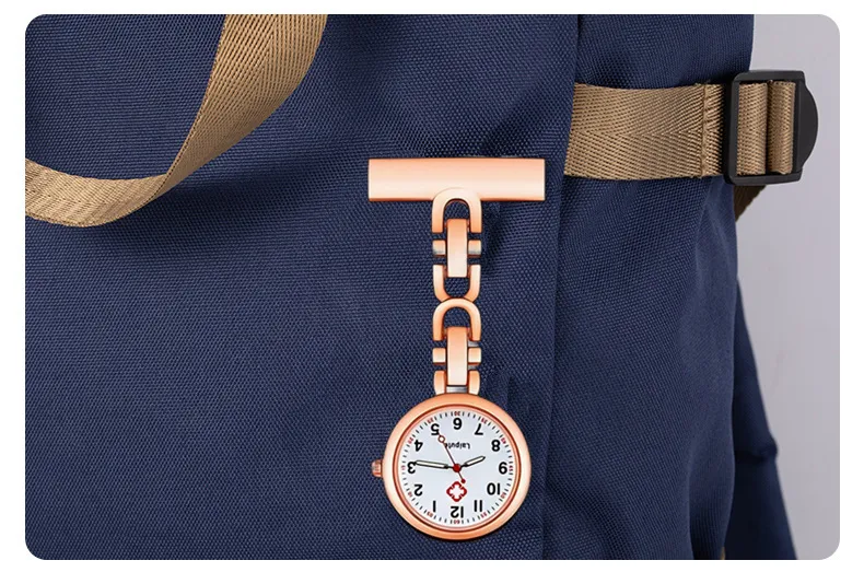 Nurse Pocket Watch with Luminous Needle, Women's Quartz Watch, Cute Student Pin Watch, Medical Professional Timepiece, Easy Read Dial, Uniform Accessory showcase 12