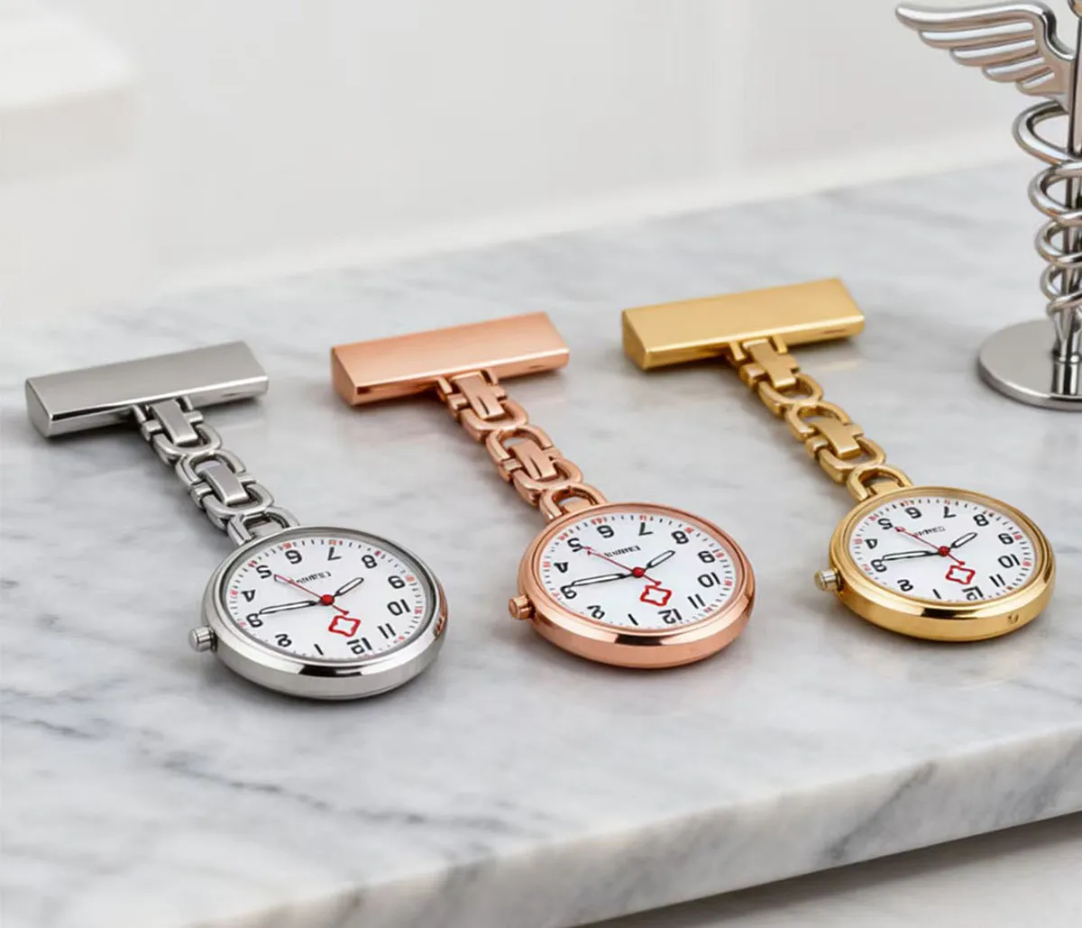 Nurse Pocket Watch with Luminous Needle, Women's Quartz Watch, Cute Student Pin Watch, Medical Professional Timepiece, Easy Read Dial, Uniform Accessory showcase 15
