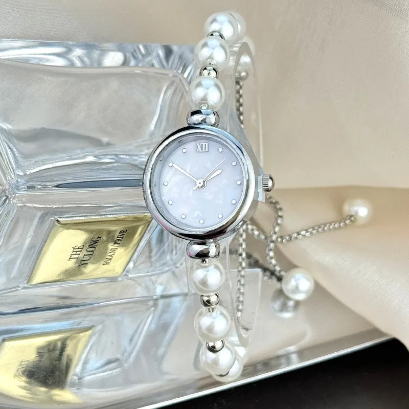 Women's Pearl Bracelet Quartz Watch - Elegant Small Dial Adjustable Wristwatch - Niche Light Luxury Fashion Jewelry for Ladies thumbnail 8