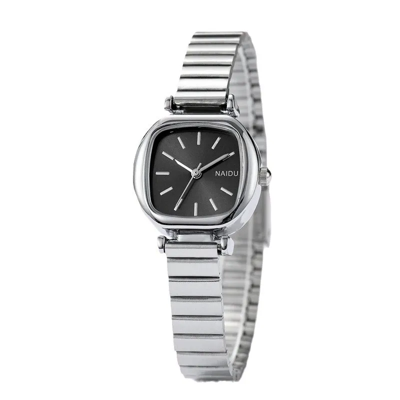 Women's Square Dial Quartz Watch - Small, Simple, Fashionable Wristwatch with Slub Band - High-End Niche Design for Ladies thumbnail 5