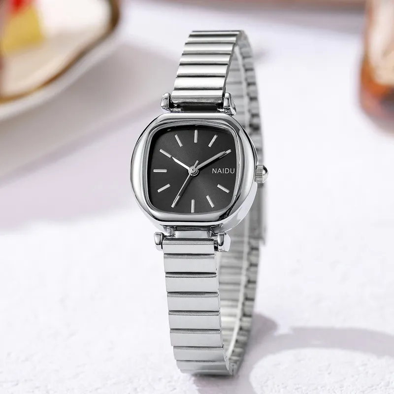 Women's Square Dial Quartz Watch - Small, Simple, Fashionable Wristwatch with Slub Band - High-End Niche Design for Ladies showcase 8