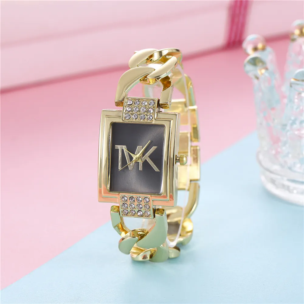 Women's Square Diamond Quartz Watch - Light Luxury Stainless Steel Bracelet Wristwatch for Casual Fashion thumbnail 6