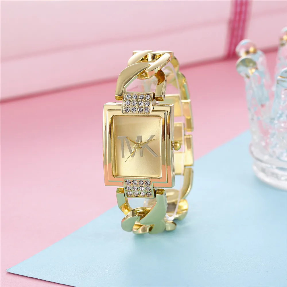 Women's Square Diamond Quartz Watch - Light Luxury Stainless Steel Bracelet Wristwatch for Casual Fashion thumbnail 7