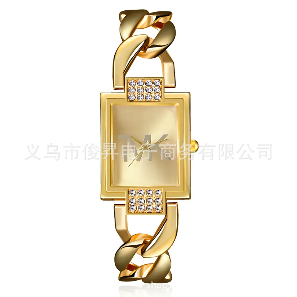Women's Square Diamond Quartz Watch - Light Luxury Stainless Steel Bracelet Wristwatch for Casual Fashion thumbnail 5