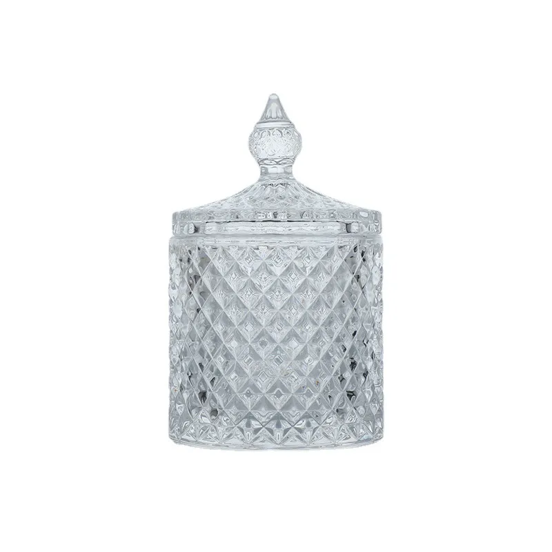 Aromatherapy Candle Container with Lid - Small Glass Jar for Soy Wax Candles, Home Decor Yurt Style Candlestick thumbnail 5