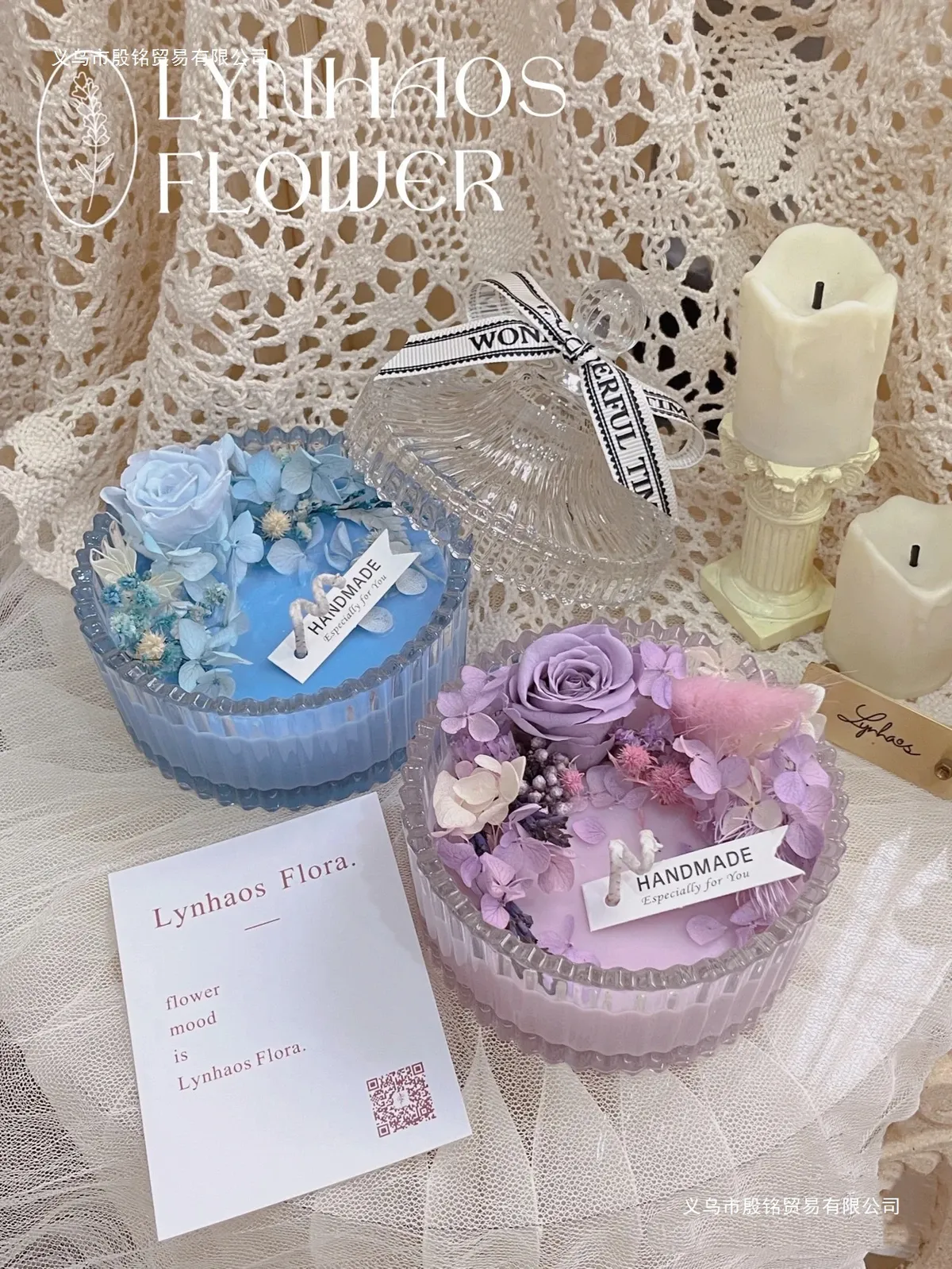Handmade DIY Candle Cups Scented Candle Containers Yurt Glass Jars with Lids Empty Glass Candle Holders for Home Decor and Crafts showcase 6