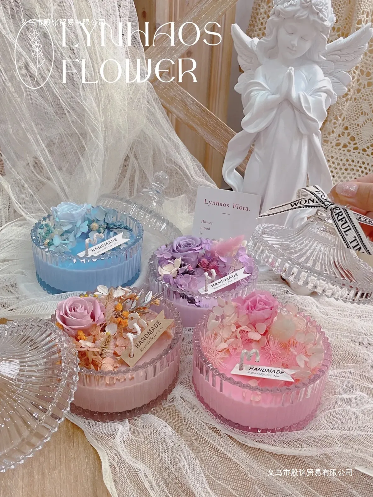 Handmade DIY Candle Cups Scented Candle Containers Yurt Glass Jars with Lids Empty Glass Candle Holders for Home Decor and Crafts showcase 4