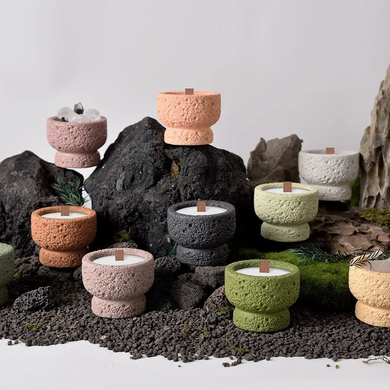 Cement Aromatherapy Candle Cup DIY Container - Cross-Border Space Texture Diffuser Stone Fireless Fragrance Ornaments for Home Decor thumbnail 2