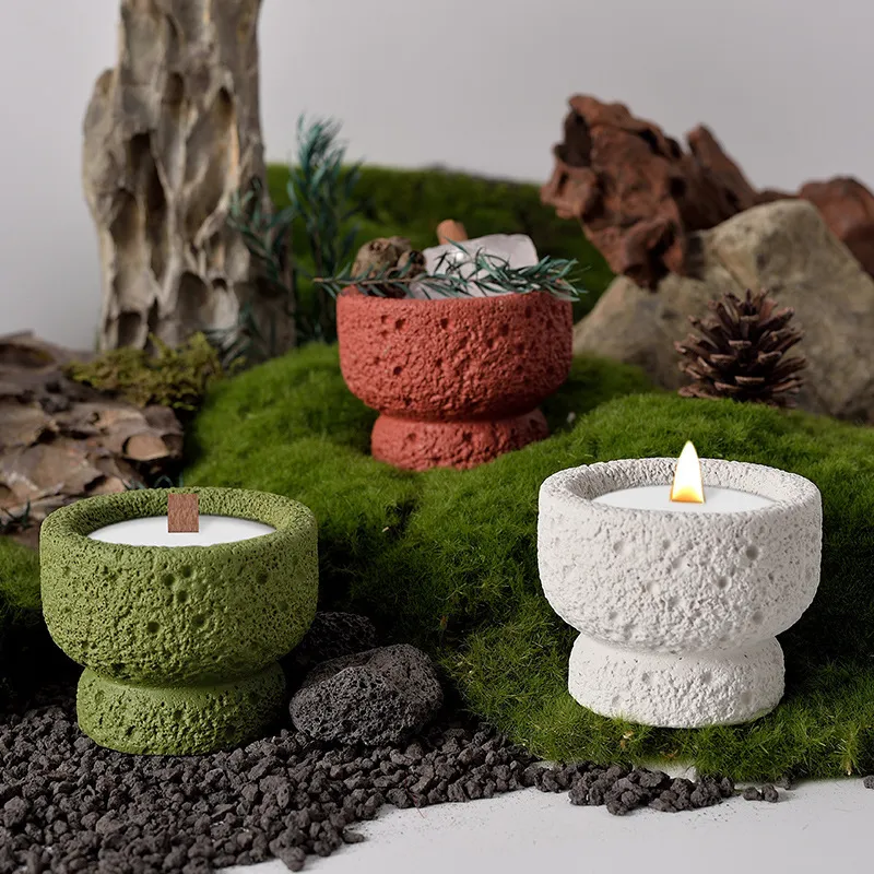 Cement Aromatherapy Candle Cup DIY Container - Cross-Border Space Texture Diffuser Stone Fireless Fragrance Ornaments for Home Decor thumbnail 4