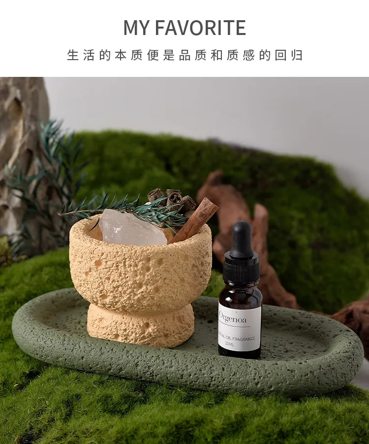 Cement Aromatherapy Candle Cup DIY Container - Cross-Border Space Texture Diffuser Stone Fireless Fragrance Ornaments for Home Decor showcase 13