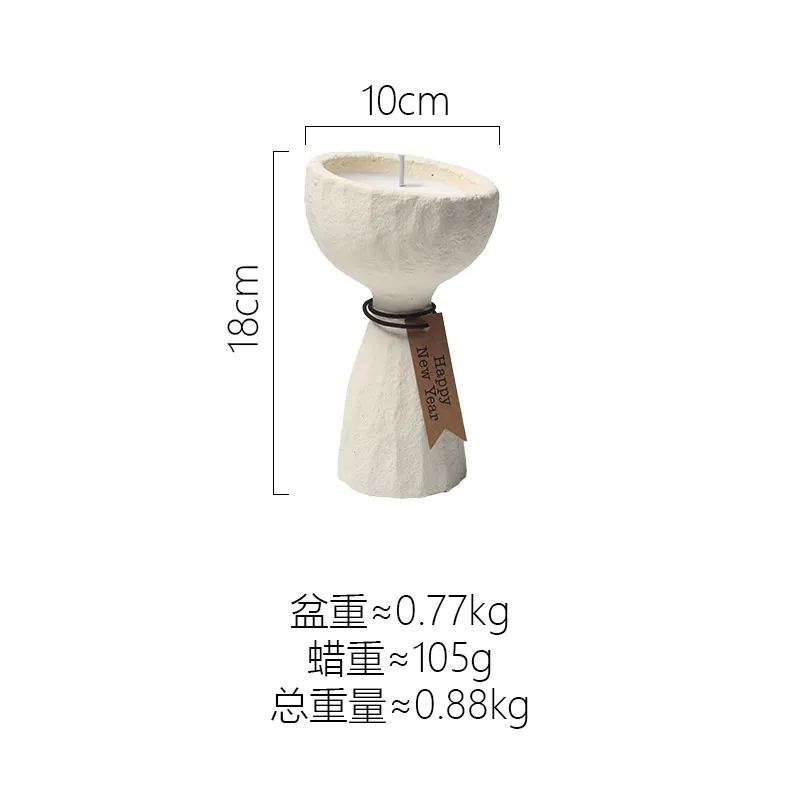 Nordic Style Ceramic Candle Holder Cup DIY Candle Making Container Simple Candlestick Ornament for Aromatherapy Soybean Wax, Home Decor thumbnail 8