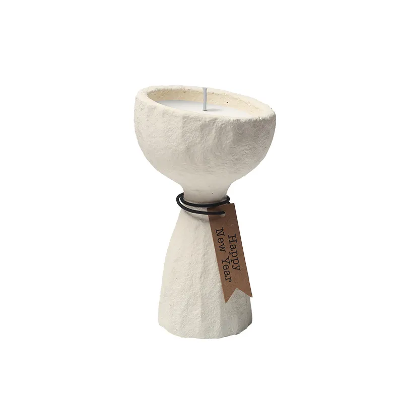 Nordic Style Ceramic Candle Holder Cup DIY Candle Making Container Simple Candlestick Ornament for Aromatherapy Soybean Wax, Home Decor thumbnail 5