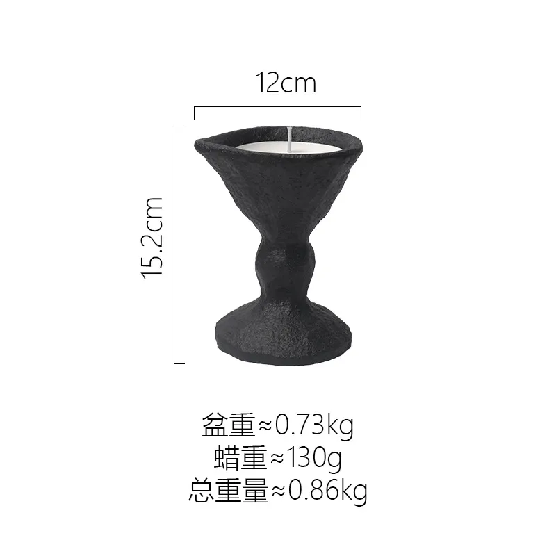 Nordic Style Ceramic Candle Holder Cup DIY Candle Making Container Simple Candlestick Ornament for Aromatherapy Soybean Wax, Home Decor thumbnail 9